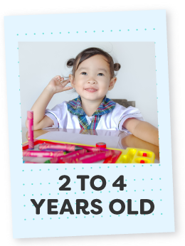 two to four years old